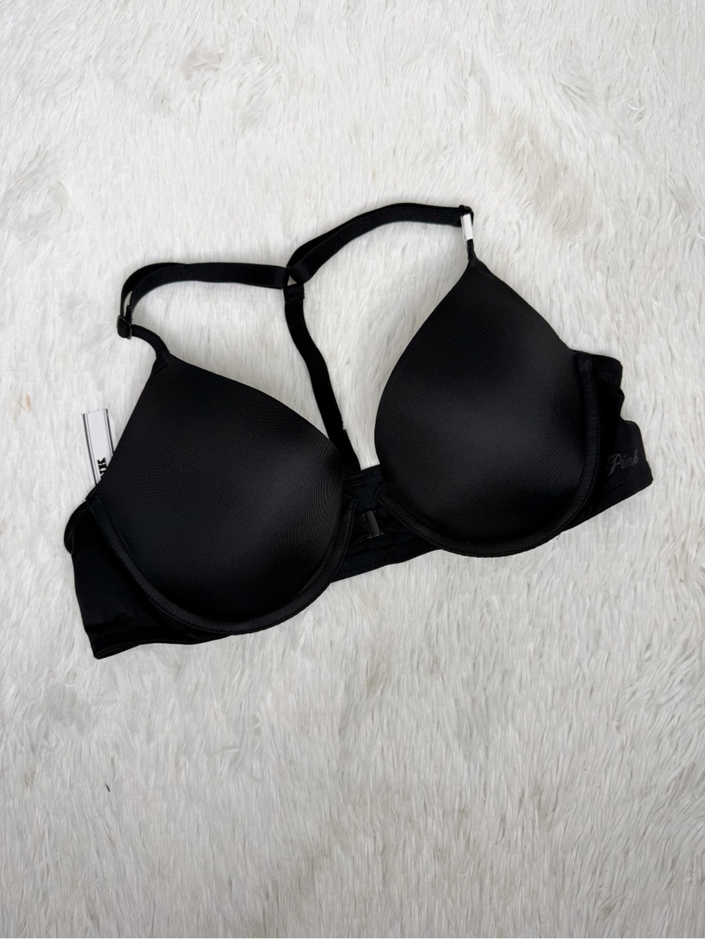 PINK VICTORIA'S SECRET / black wear everywhere t-shirt push up bra FC / 38B